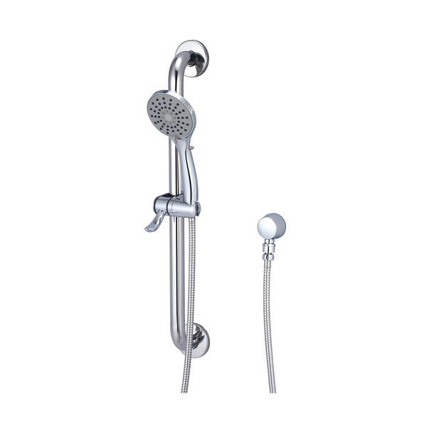 Olympia Faucets Handheld Shower Set, Wallmount, Polished Chrome, Weight: 4.5 P-4440